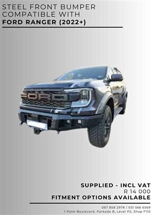 Steel Front Bumper compatible with Ford Ranger (2022+) - Supplied
