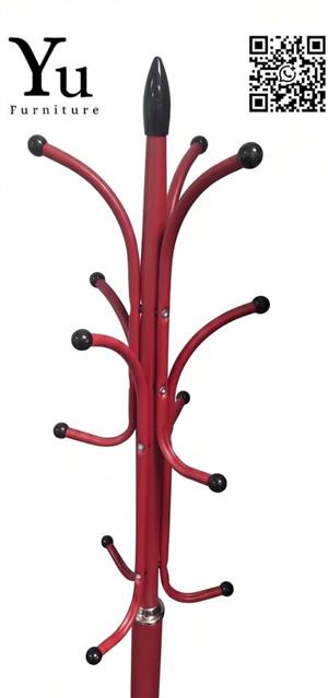 HNN03R - 170cm Imported Freestanding 12-Hook Metal Coat Stand