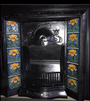 Fireplace cast iron Victorian 