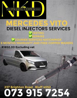 MERCEDES VITO INJECTORS 6 MONTHS WARRANTY 