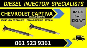 Chevrolet Captiva diesel injectors for sale on service exchange or recon 