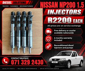 NISSAN NP200 1.5 INJECTORS FOR SALE WITH WARRANTY 