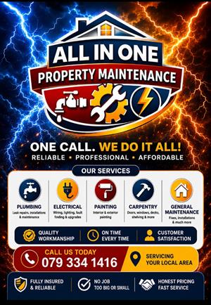 ALL IN ONE PROPERTY MAINTENANCE – Your Property, Our Priority