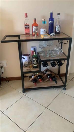Wood bar trolley