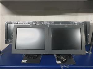 Touch Screen IBM Flat Panel, Black 17 -inch screen size LCD, with stand