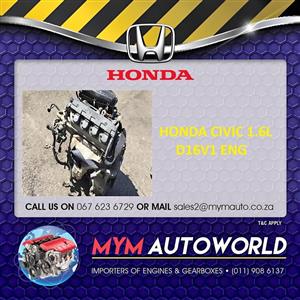 HONDA CIVIC 1.6L D16V1 USED IMPORTED ENGINE FOR SALE