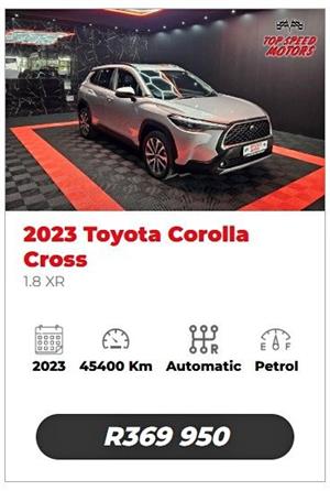 2023 TOYOTA COROLLA CROSS 1.8 XR