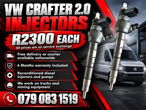 VW CRAFTER 2.0 INJECTORS FOR SALE WITH WARRANTY INCLUDED 
