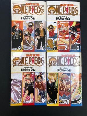 Iconic Manga Book series - One Piece by Eiichiro Oda - Volumes 1 - 12 and 22, 23 and 24