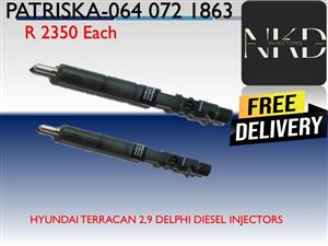 HYUNDAI TERRACAN 2,9 DELPI DIESEL INJECTORS FOR SALE