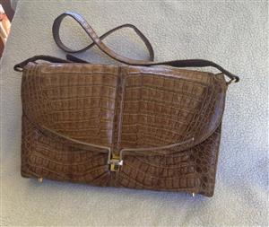 Vintage Genuine Crocodile leather handbag