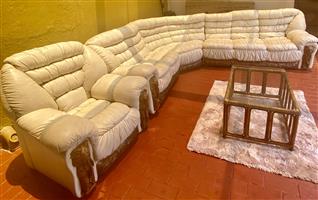 Antique Genuine Leather Designer Lounge Suite