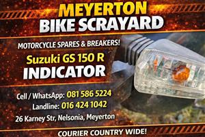 Suzuki GS 150 R indicator. Meyerton bike scrapyard new & secondhand spares. Andre