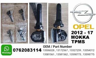 Opel Mokka TPMS tyre pressure monitor sensors and valve stems