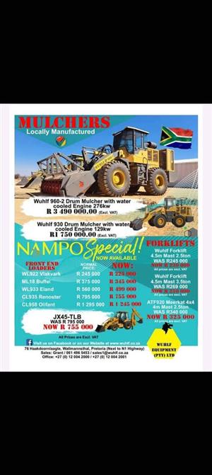 Front End loaders for sale Nampo specials while stocks last