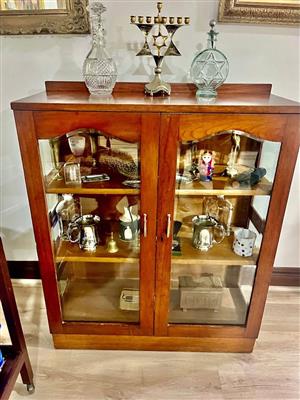 Glass & wood display cabinet