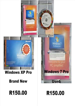 Windows XP and Windows 7 Pro 