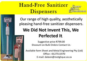 Hand-Free Sanitizer Dispensers