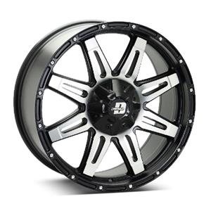 20″ SSW S265 Renegade 6/139 Silver Face Matt Black Alloy Wheels