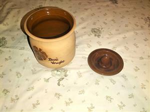 Clay jar with lid