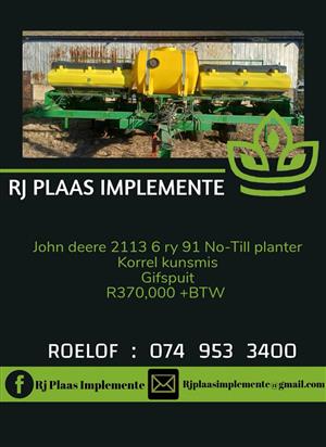 John deere 2113 6ry 91 no till planter
