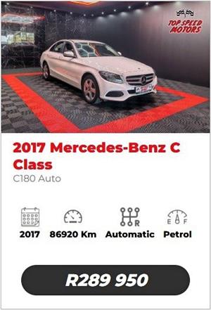 2017 MERCEDES BENZ C180 AUTO