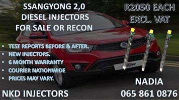 SSANGYONG 2,0 DIESEL INJECTORS FOR SALE, REBUILT AND TESTED