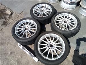 BMW RIMS 17 INCH RIMS & TIRES AS IS