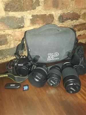 Nikon D3400 with lenses
