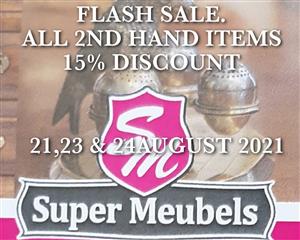 FLASH SALE ON ALL 2ND HAND GOODS UNTIL 24/08/2021