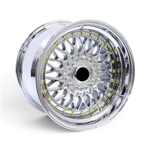 17″ CW-64 4/100 & 5/100 Chrome with Gold Rivets Alloy Wheels