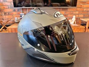 HJC C10 Motorcycle Helmet - INKA - ARMY GREEN + Smoked Visor - LIKE NEW BOXED