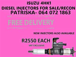 INJECTORS ON ISUZU 4HK1 FOR SALE OR TO RECON 