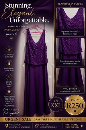Purple long dress