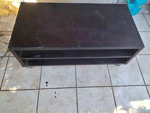 Wheeled TV stand