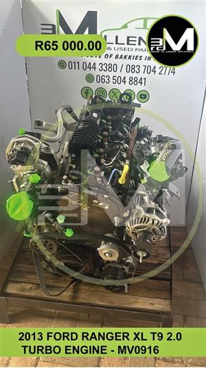 2013 FORD RANGER XL T9 2.0 TURBO ENGINE - MV0916