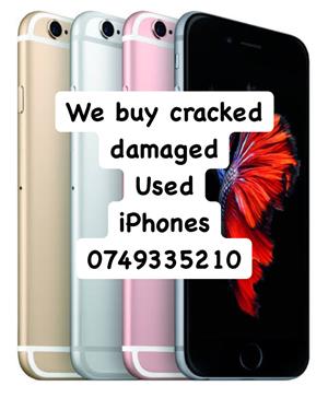 We buy cracked iphones 