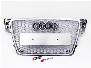 Audi A4 B8 2008 Rs4 Design Silver Grill Facelift Kit