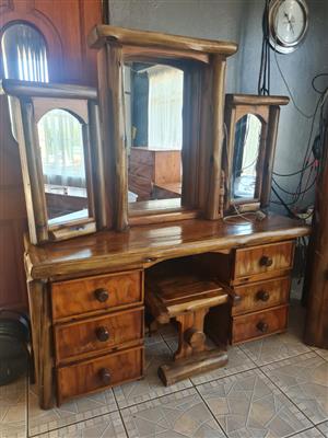 Dressing table with stool