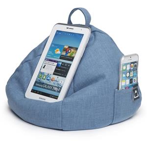 iPad & Tablet Cushion Holder Bean Bag Stand - Denim Blue