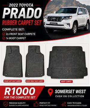 2022 Toyota Prado Genuine Rubber Carpet Set