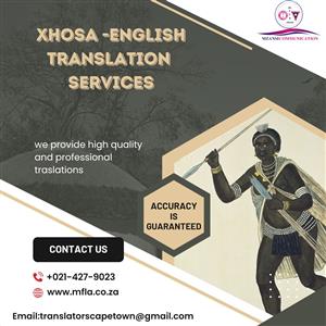 Xhosa to English Translation Services Cape town