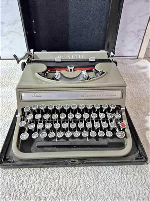 Vintage Olivetti Studio 42 typewriter with original case