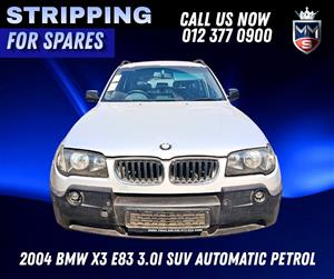 2004 BMW X3 E83 3.0i SUV Automatic Petrol – Stripping for Spares 