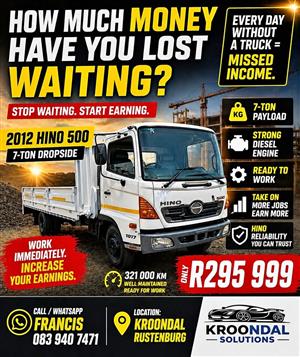 2012 Toyota Hino 500 7 ton drop-side