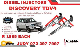 Discovery TDV4 Diesel Injector for sale on service exchange or to recon