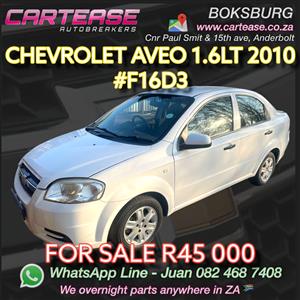 CHEVROLET AVEO 1.6LT #F16D3 FOR SALE R45 000 EXCL VAT 