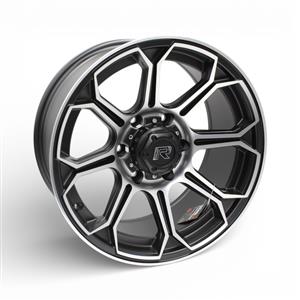 17″ Gr-x170 6/139 Matt Black & Silver Alloy Wheels