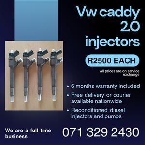 VW CADDY 2.0 INJECTORS FOR SALE WITH WARRANTY INCLUDED 