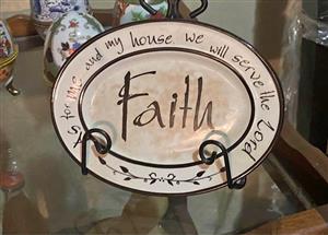 Faith decorative display plate